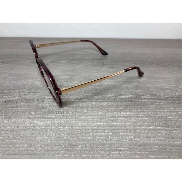 Quay Australia 9 to 5 125 Clear- Purple Tined Lense- Gold Frame Glasses- EUC - Picture 3 of 7